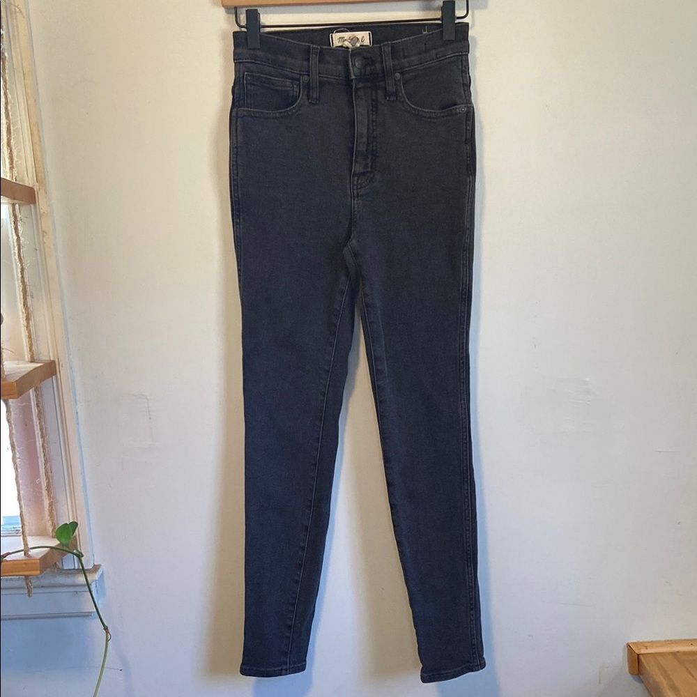 Madewell Faded Black 10" High Rise Skinny Jeans Size 25
